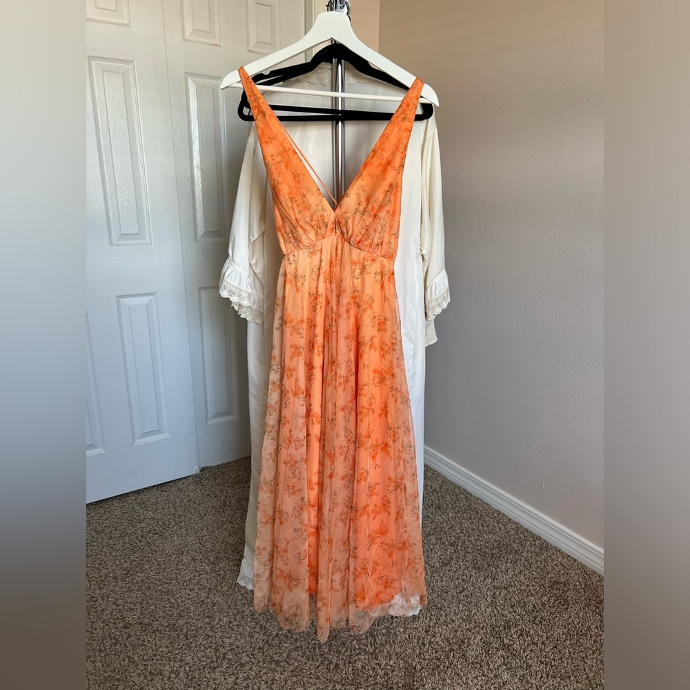 Lulus Midi Orange Dress